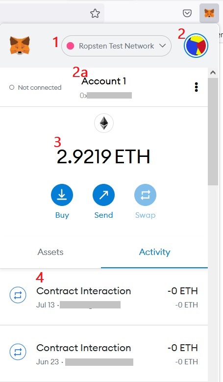 can you send eth from metamask to cryptopia contract vs wallet